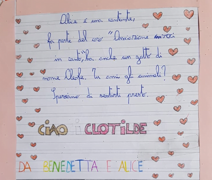 letterina scritta da una bambina