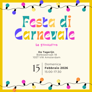 Carnival Party 2026 poster with many colored lights